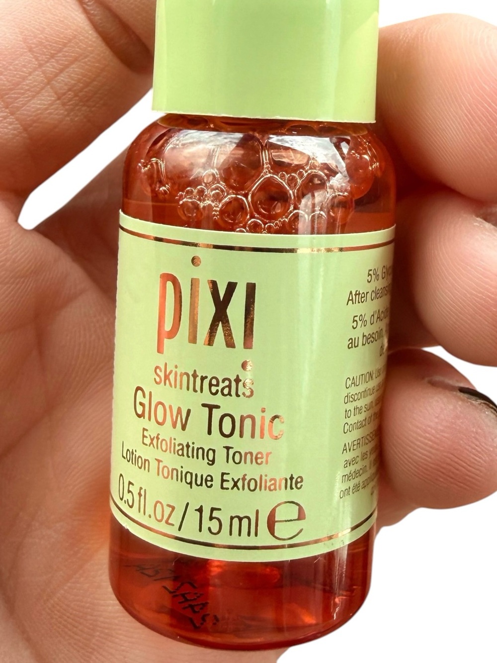 Pixi Glow Tonic Toner — Light Green and Orange Bottle
